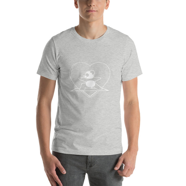 Yoga Panda Heart Short-Sleeve Men's/Unisex T-Shirt