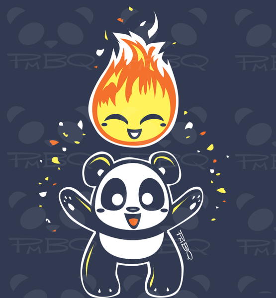 Fireball Panda Men's/Unisex T-shirt