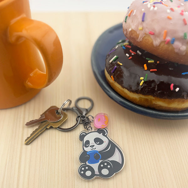 Coffee Panda Keychain