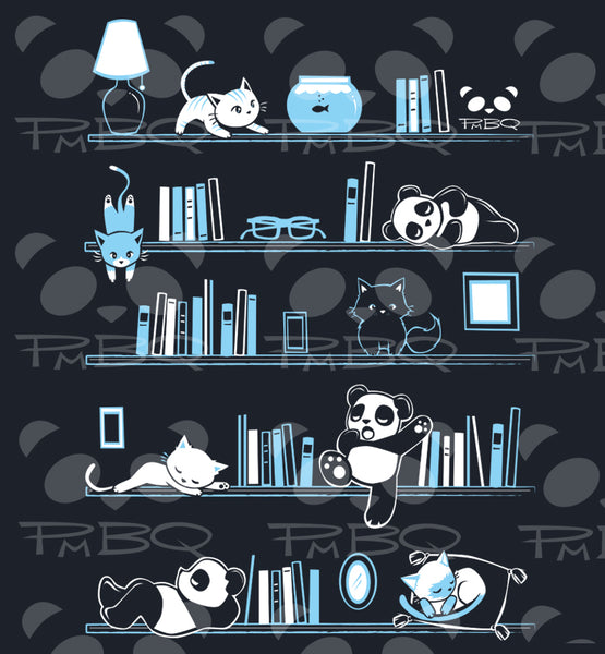 Library Cats and Pandas Women's T-shirt