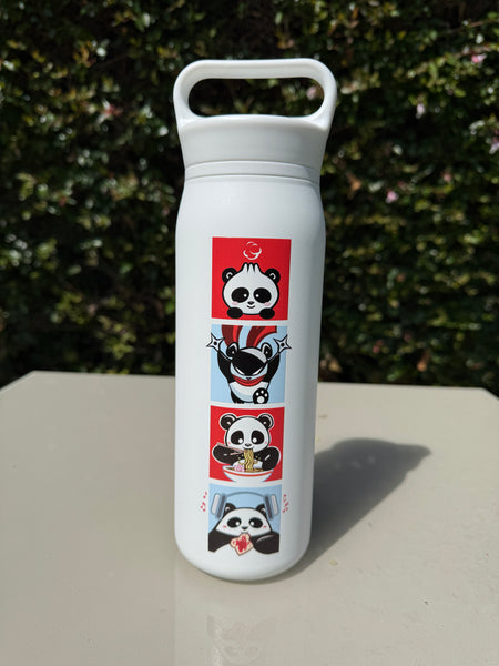 P.M.B.Q. Panda Friends Stainless Steel Water Bottle 26oz