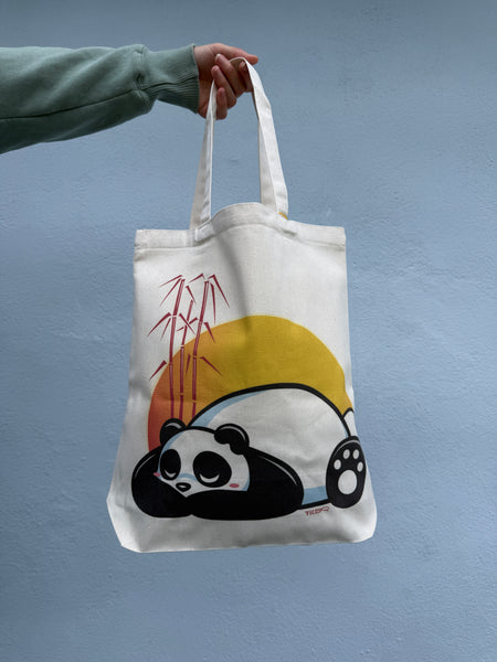 Sleepy Big Butt Panda Tote Bag