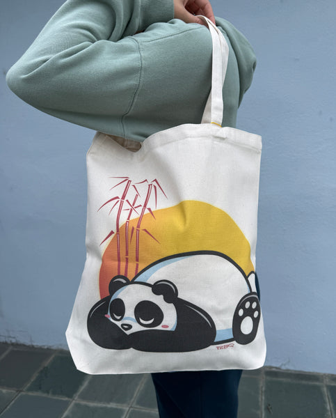 Sleepy Big Butt Panda Tote Bag
