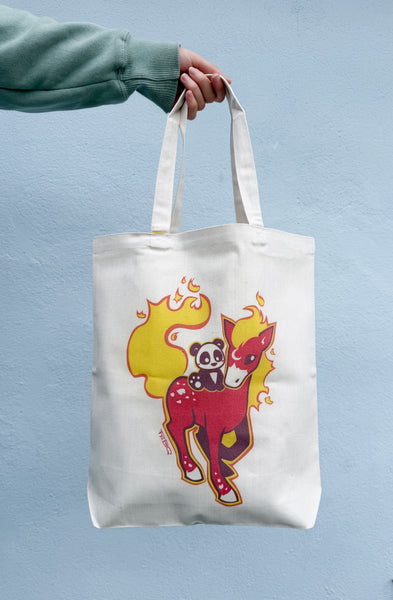 Fire Horse + Panda Tote Bag