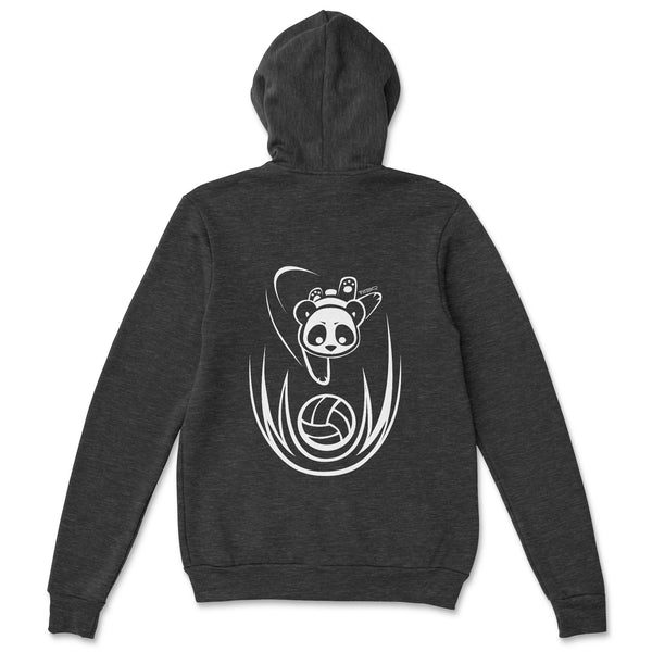 Volleyball Team Cat + Panda Cozy Fleece Zip Hoodie