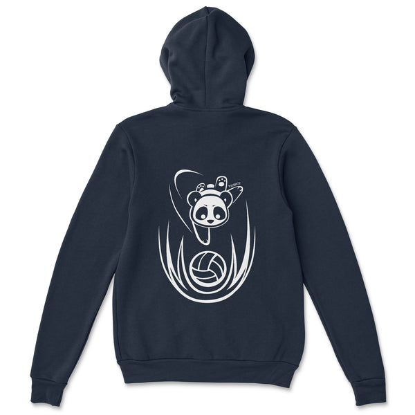 Volleyball Team Cat + Panda Cozy Fleece Zip Hoodie