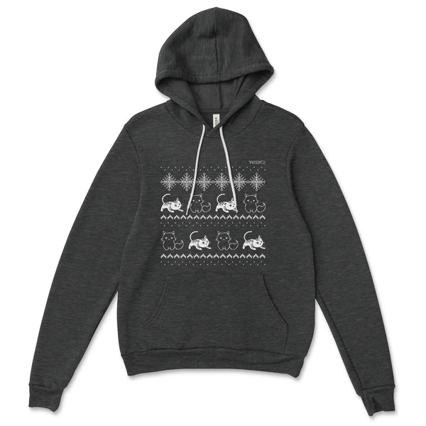 Cute Winter Cats Cozy Fleece Hoodie