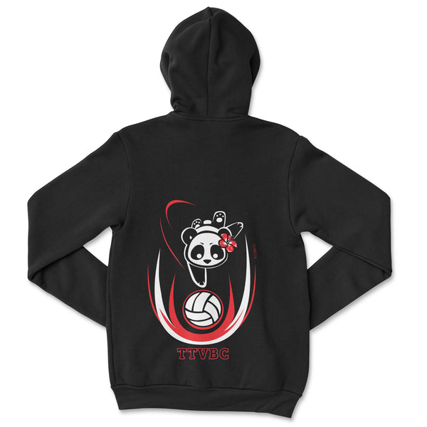 Volleyball Team Cat + Panda Cozy Fleece Zip Hoodie - Tropical Touch Special Edition
