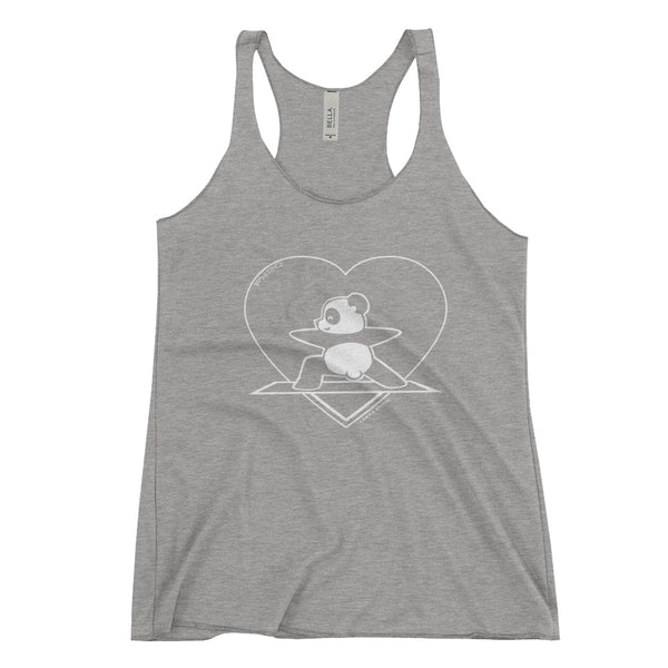 Yoga Panda Heart Women's Racerback Tank