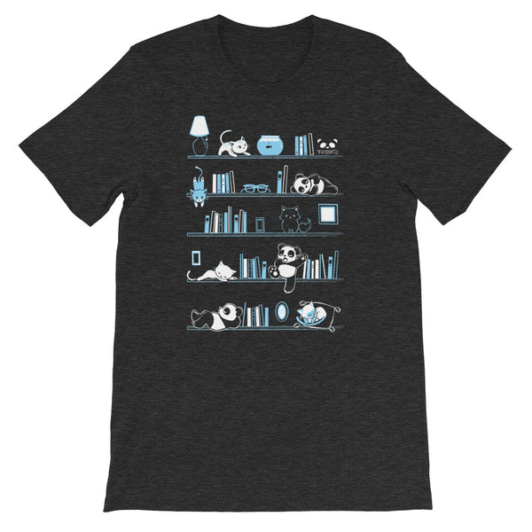 Library Cats and Pandas v.2 Men's/Unisex T-Shirt