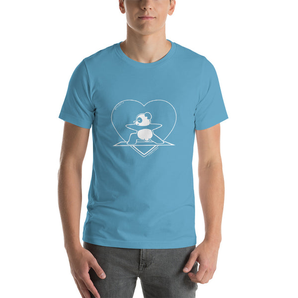 Yoga Panda Heart Short-Sleeve Men's/Unisex T-Shirt