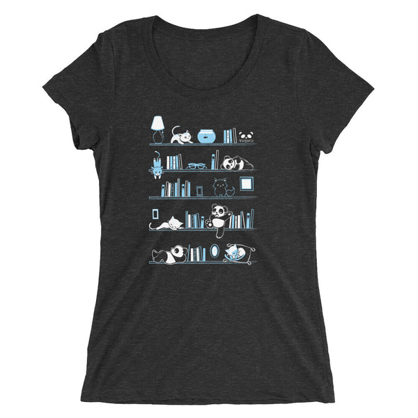 Library Cats and Pandas v.2 Women's T-shirt