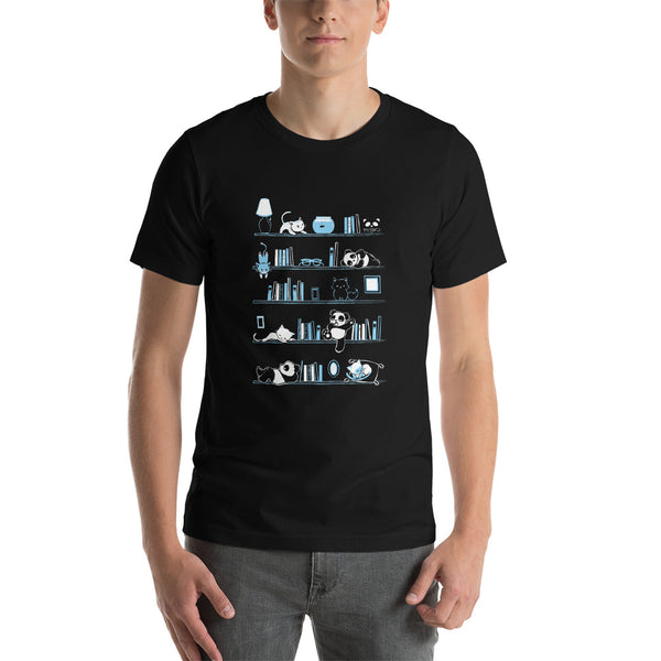 Library Cats and Pandas v.2 Men's/Unisex T-Shirt