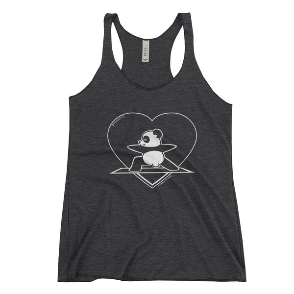 Yoga Panda Heart Women's Racerback Tank