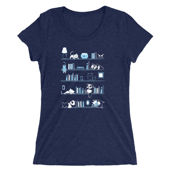 Library Cats and Pandas v.2 Women's T-shirt