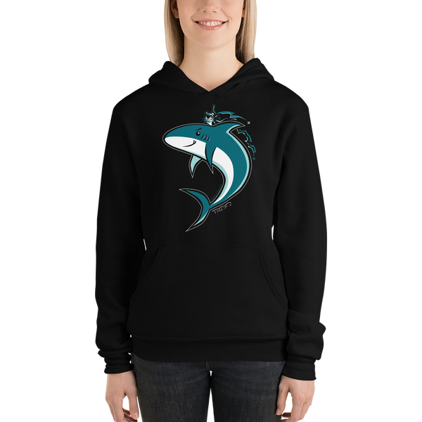 San Jose Shark x Ninja Panda v.2 Cozy Unisex Hoodie