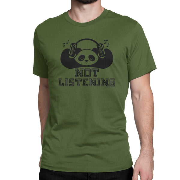 Not Listening Panda Men's/Unisex T-shirt