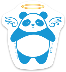 Angel Panda Durable Vinyl Sticker