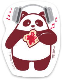 Panda Jam Durable Vinyl Sticker