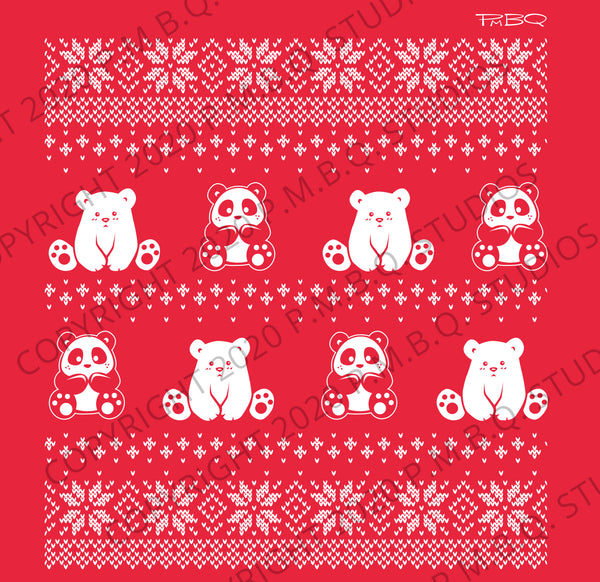 Cute Winter Panda Eco-Fleece Hoodie