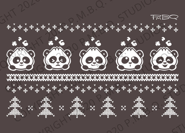Cute Winter Pandabuns Eco-Fleece Sweatshirt