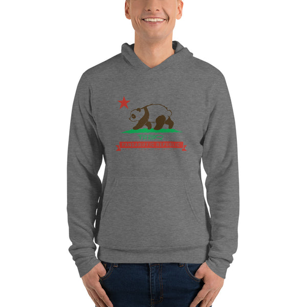 Pandariffic Republich Dark Grey Heather Hoodie on a male model